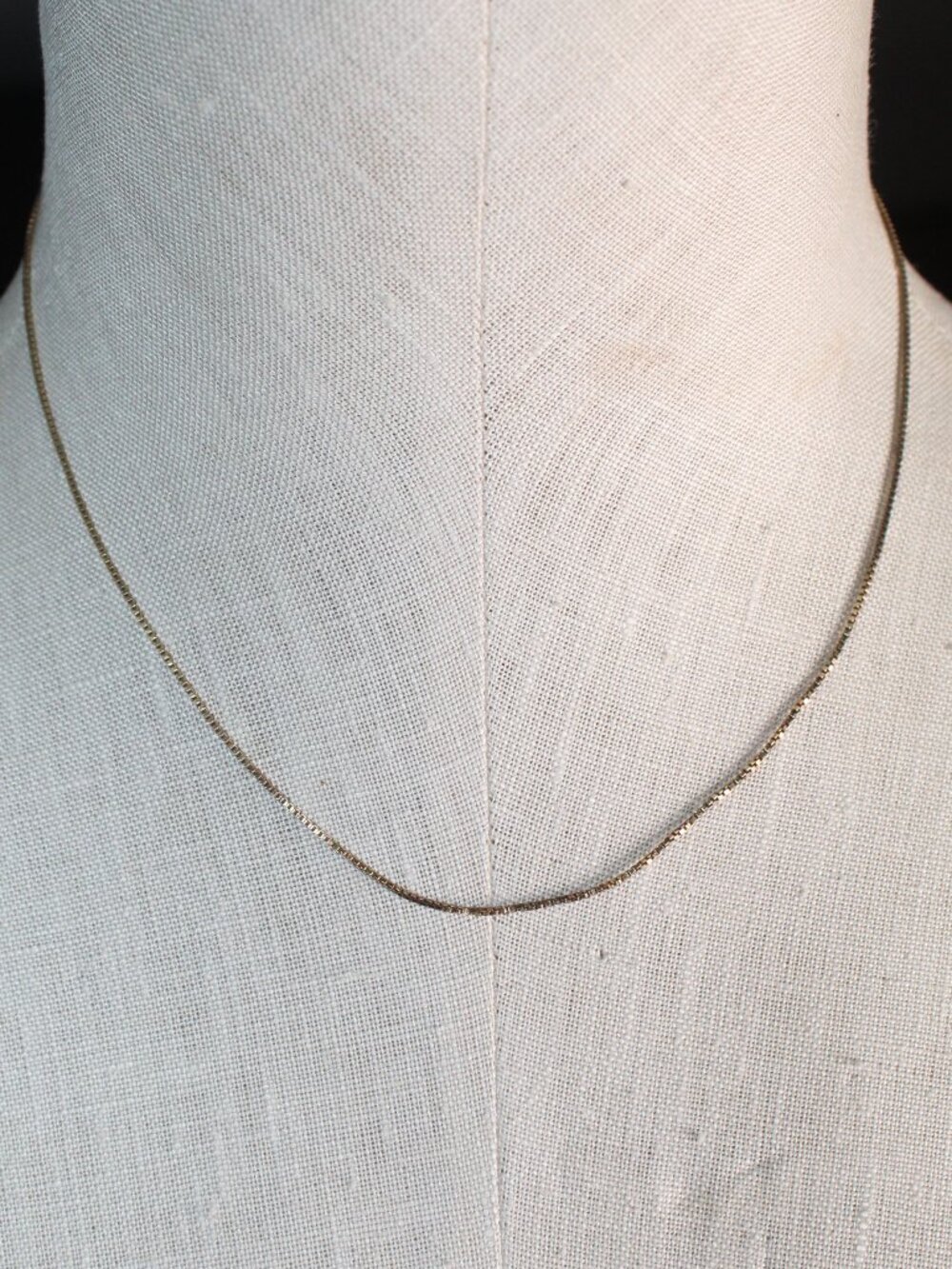 Italian Gold Plated Sterling Silver 925 Box Chain 18" Necklace
